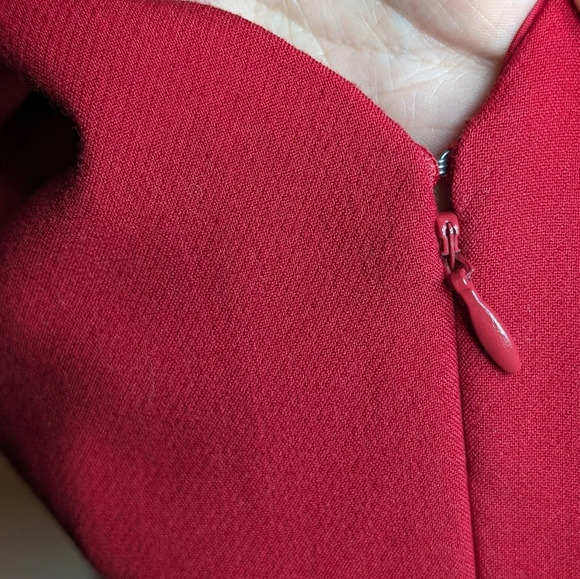Banana Republic Saucy Red Deep V Sheeth Dress Woman's Zero 0 Formal Date Night - Picture 5 of 7
